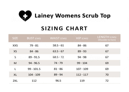 Lainey Scrub Top Navy