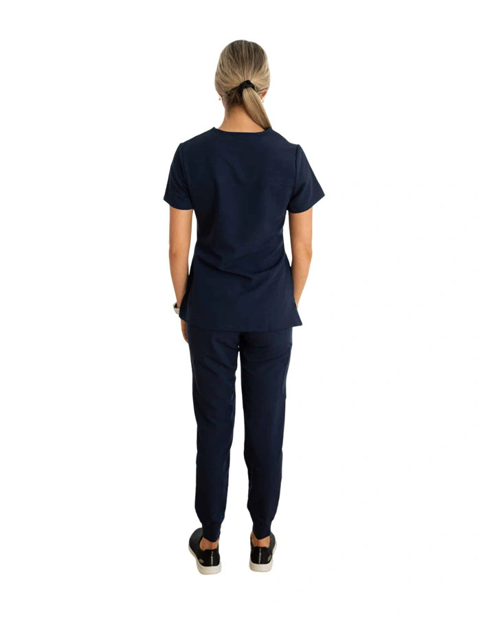 Lainey Jogger Scrub Set Navy