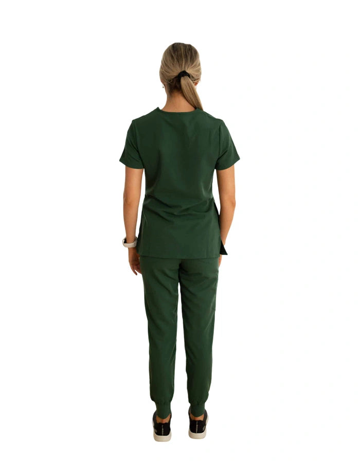 Lainey Jogger Scrub Set Hunter Green