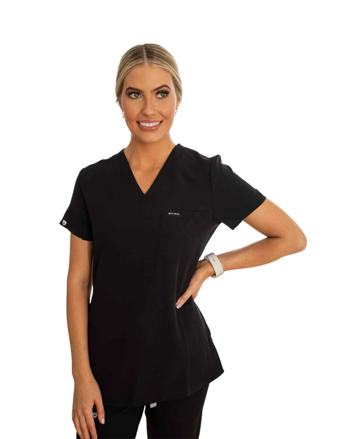 Lainey Jogger Scrub Set Black