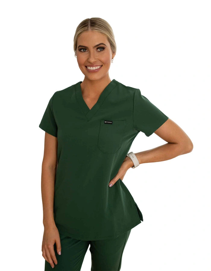 Lainey Jogger Scrub Set Hunter Green