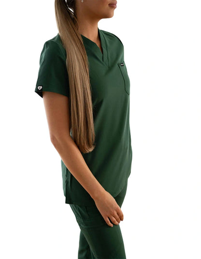 Lainey Jogger Scrub Set Hunter Green