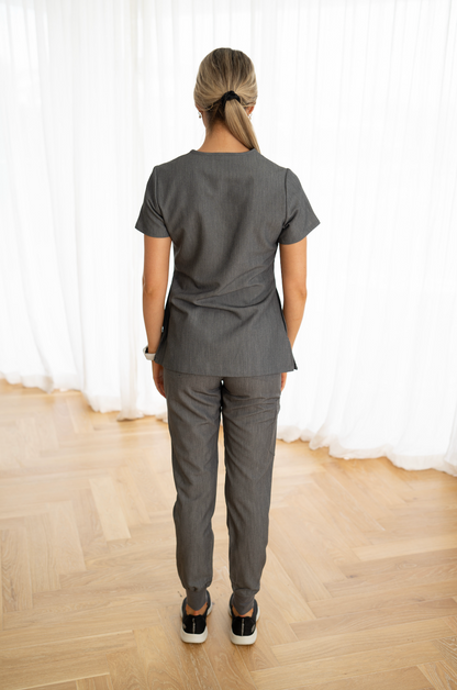 Lainey Jogger Scrub Set Grey