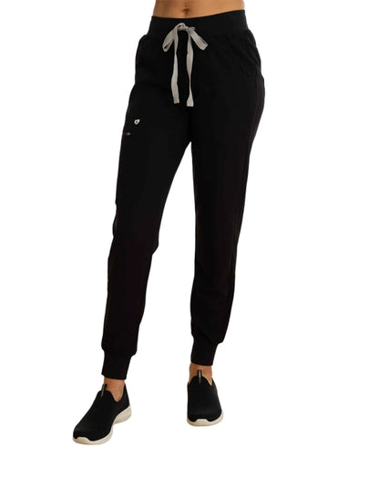 Lainey Jogger Scrub Set Black