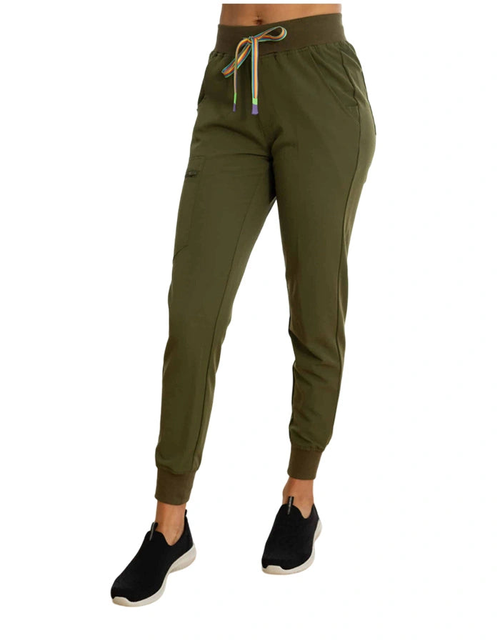 Lainey Jogger Scrub Set Olive