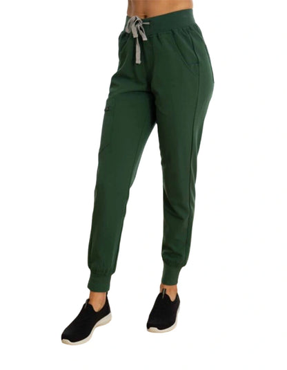 Lainey Jogger Scrub Set Hunter Green