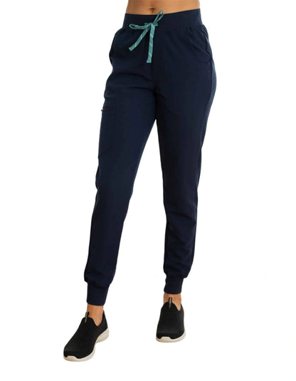 Lainey Jogger Scrub Set Navy