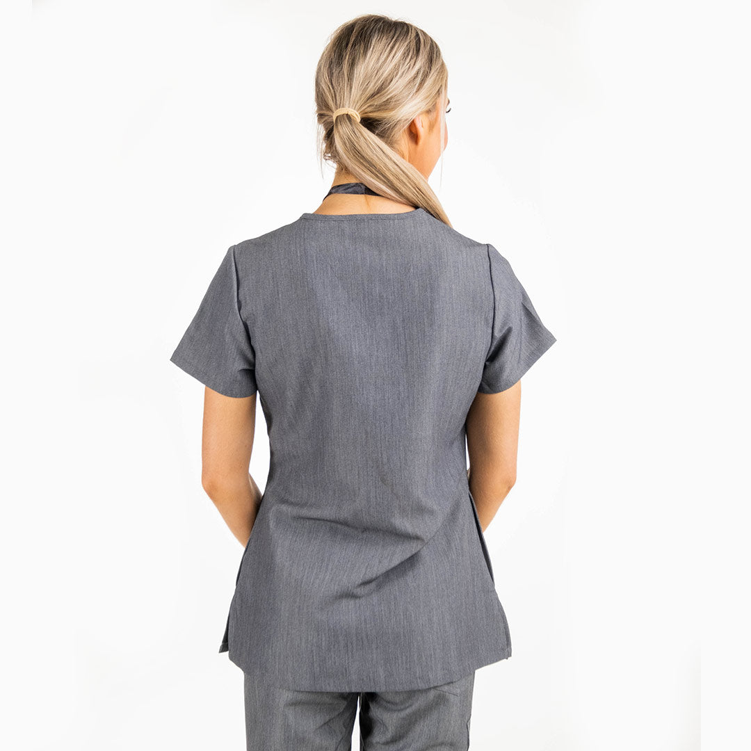 Gray clearance scrub top