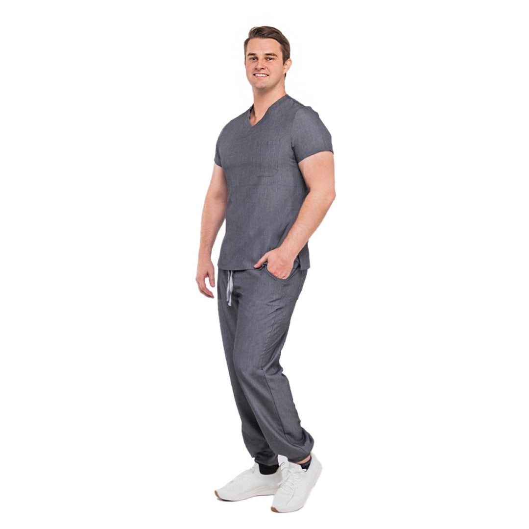 Guy Scrub Set Charcoal Grey