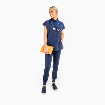 Allegra Jogger Scrub Set Navy